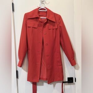 Elegant Women's Red Trench Coat
